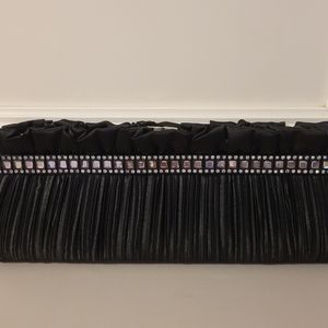 Black rhinestone clutch
